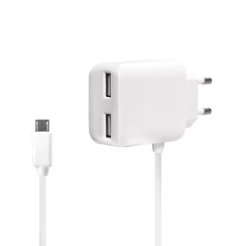 Logilink USB fali töltő , 2+1 port, 10,5W, fehér