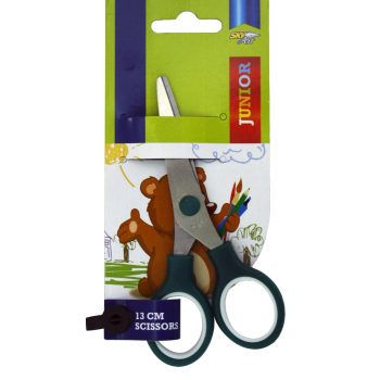   Sky Art 13cm-es rozsdamentes olló, gumirozott fogórésszel (1db/papírkártya)