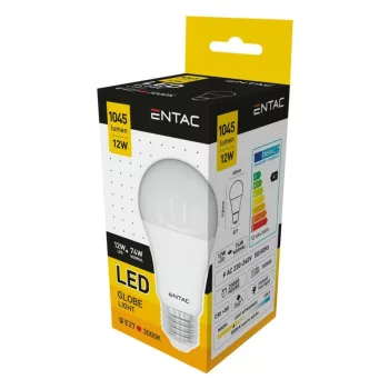 Entac LED Globe E27 12W WW 3000K