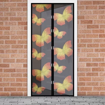   Szúnyogháló függöny ajtóra -mágneses- 100x210cm - pillangós-11398C