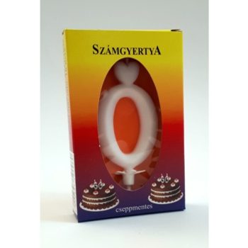 0-ás Számgyertya nagy, 10db/karton   