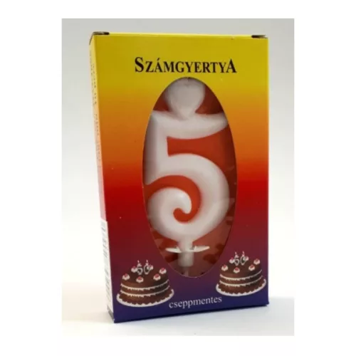 5-ös Számgyertya nagy, 10db/karton 