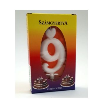 9-es Számgyertya nagy, 10db/karton 