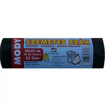 25L-es szemeteszsák 48x52cm-es Mody 20db/roll  50db/karton