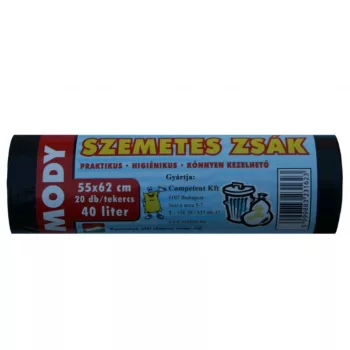 40L-es szemeteszsák 55x62cm-es Mody 20db/roll 50db/karton