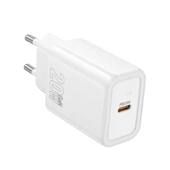 HOCO N60 Gentle egy portos USB-C PD20W töltő (EU) fehér