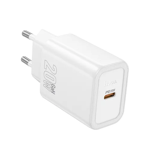 HOCO N60 Gentle egy portos USB-C PD20W töltő (EU) fehér