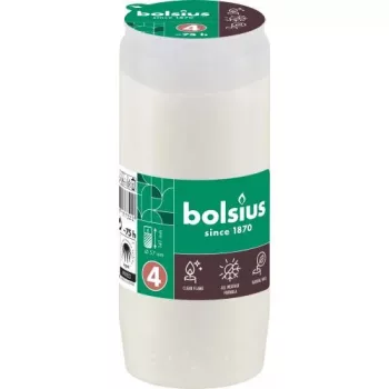 Bolsius 4 F olajmécses 75 órás, Szín: fehér 20db/csomag